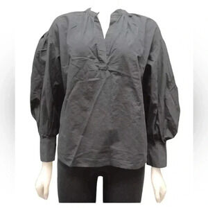 Banana Republic Black  Peasant Puffed Sleeves Top Size Medium